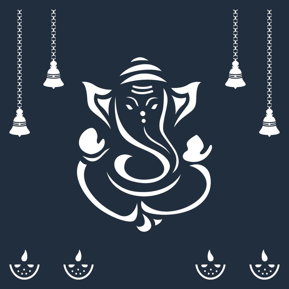 Ganpati Jali design for mandir. vector