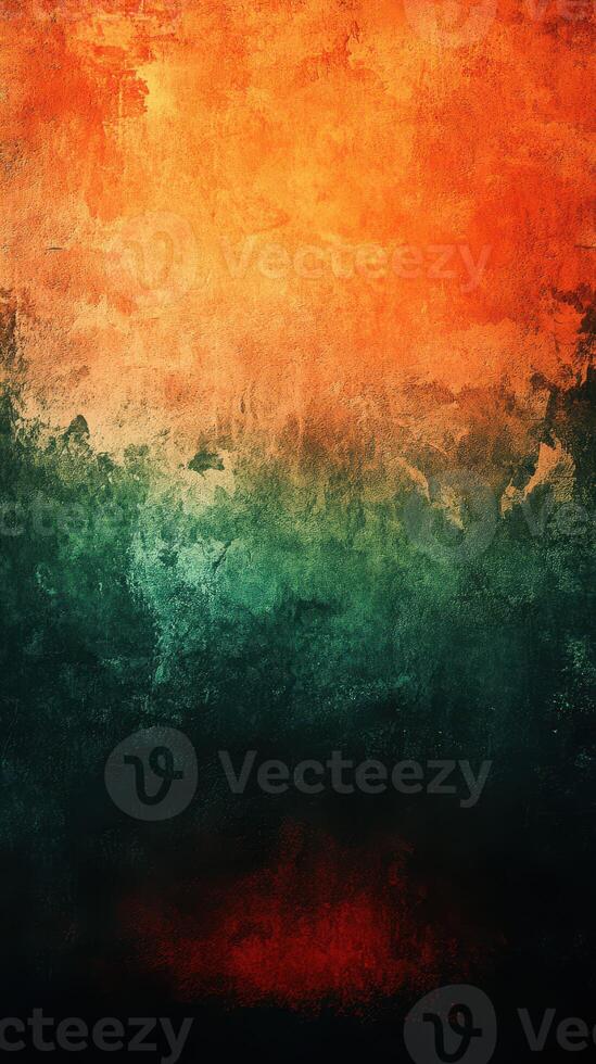 Vibrant abstract texture showcasing warm orange and deep green hues blending together in an artistic display of color photo