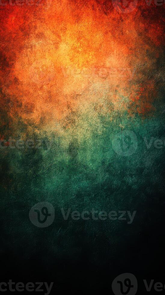 Colorful abstract texture displaying warm orange and cool teal shades transitioning smoothly in a vibrant composition photo