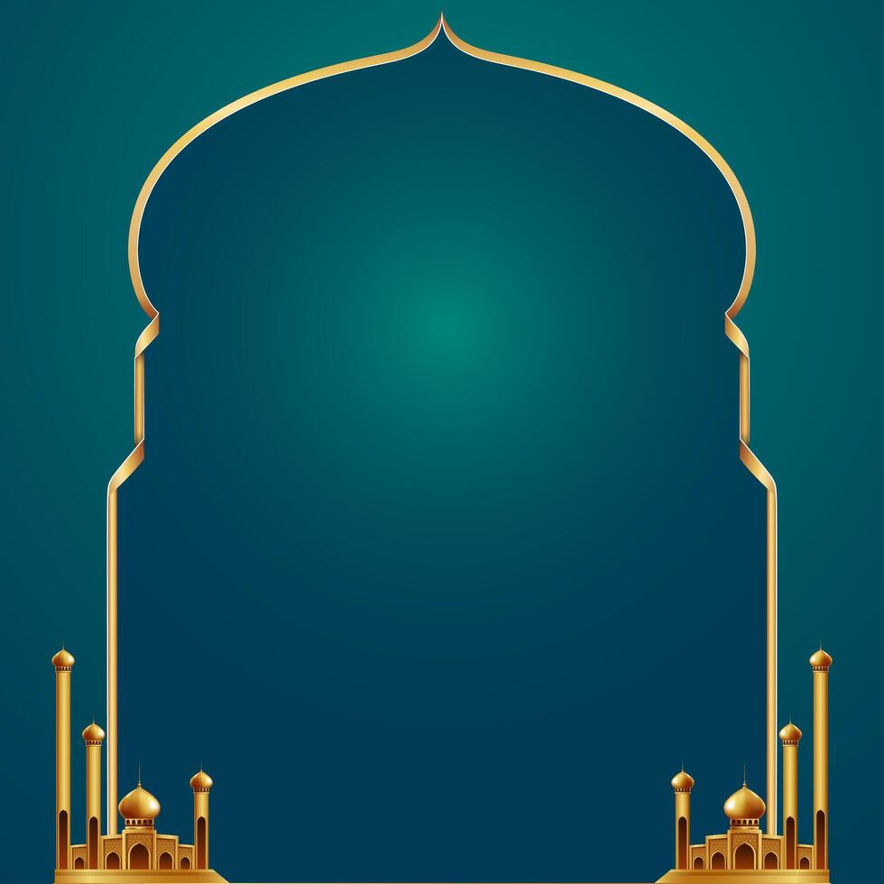 Frame decoration with gorld ornament color and frame vector