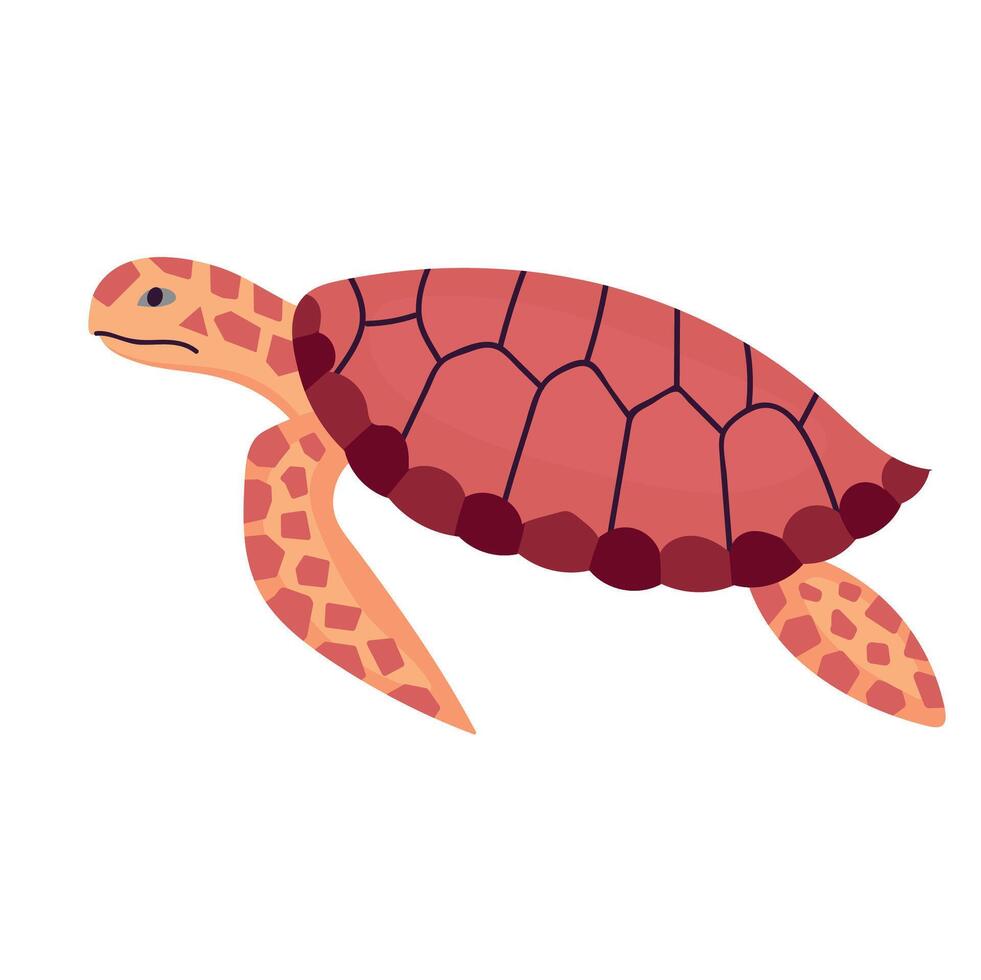 Loggerhead sea turtle icon clipart avatar logotype isolated illustration vector
