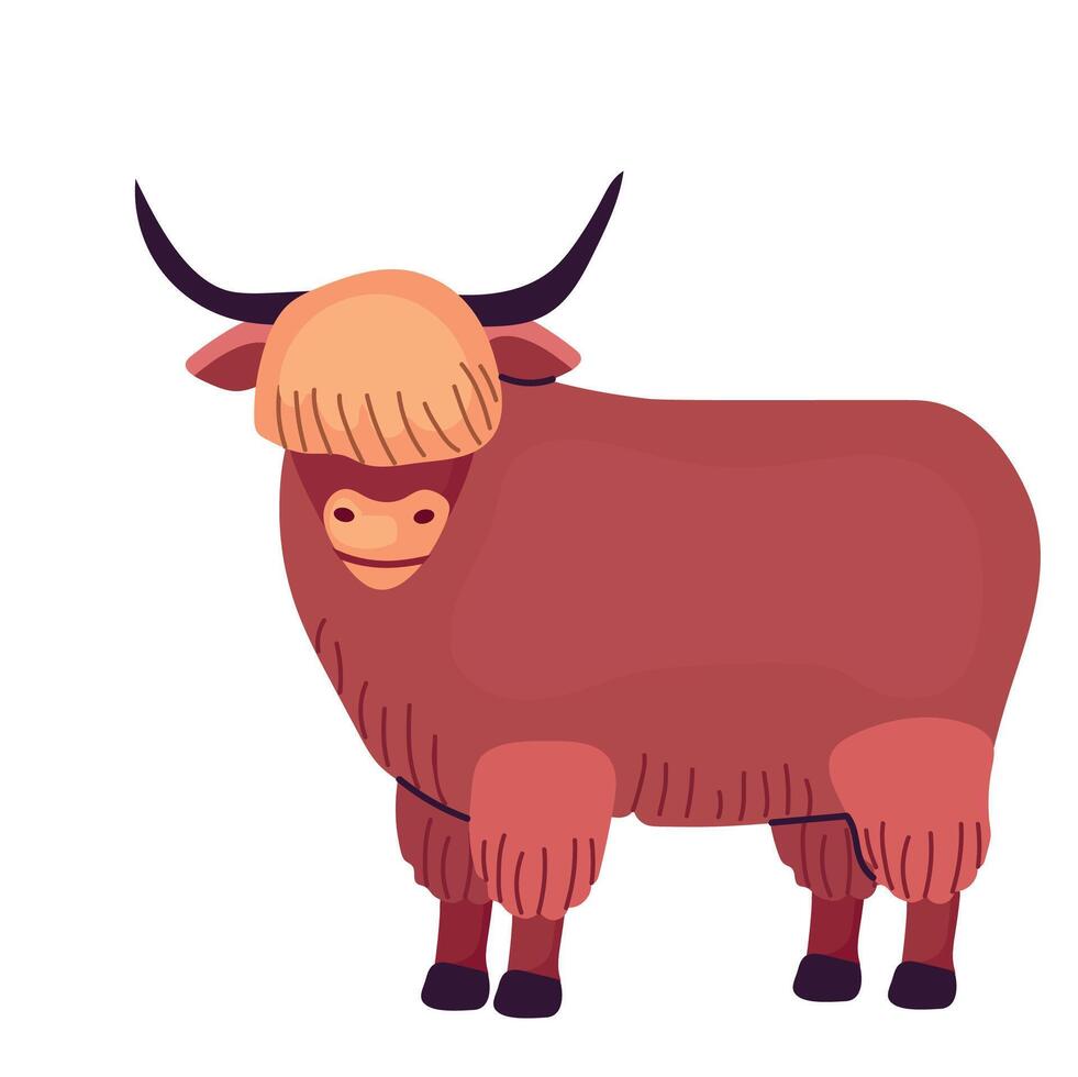 Highland cattle icon clipart avatar logotype isolated illustration vector