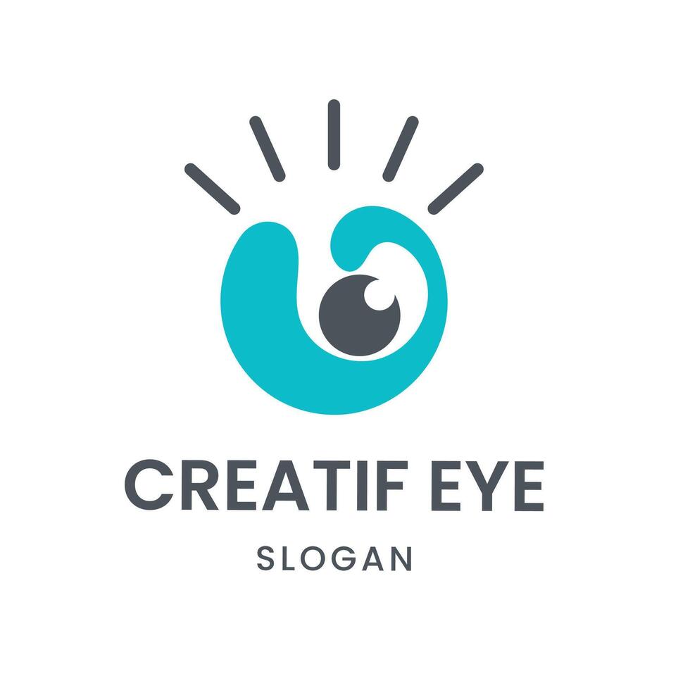 Abstract Logo featuring Eye Design with Wave Elements suitable for Branding Agency, Creative Studio, Optical Business, Technology Company vector