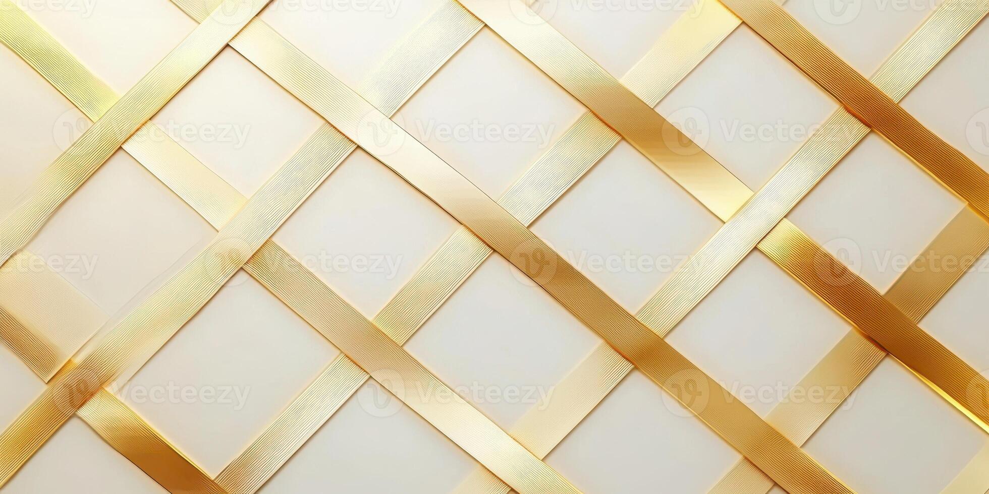 Elegant golden ribbon weaving creating a sophisticated texture background for design or decoration photo