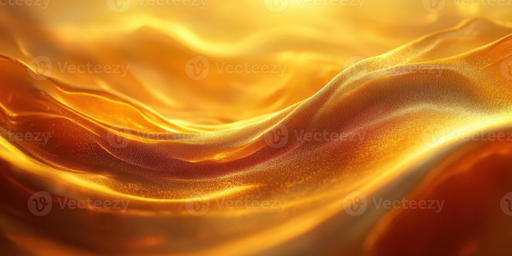 Golden waves of shimmering light cascade gracefully in a captivating display of color and texture photo
