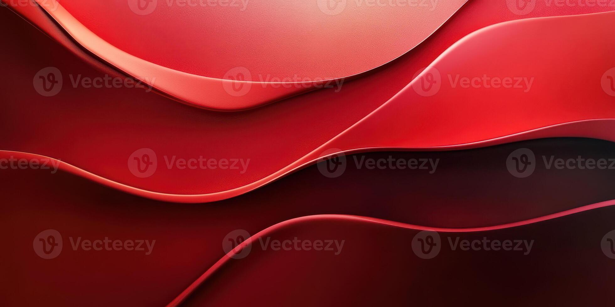 Dynamic red waves flowing smoothly across a surface create rich textures in this vibrant design photo