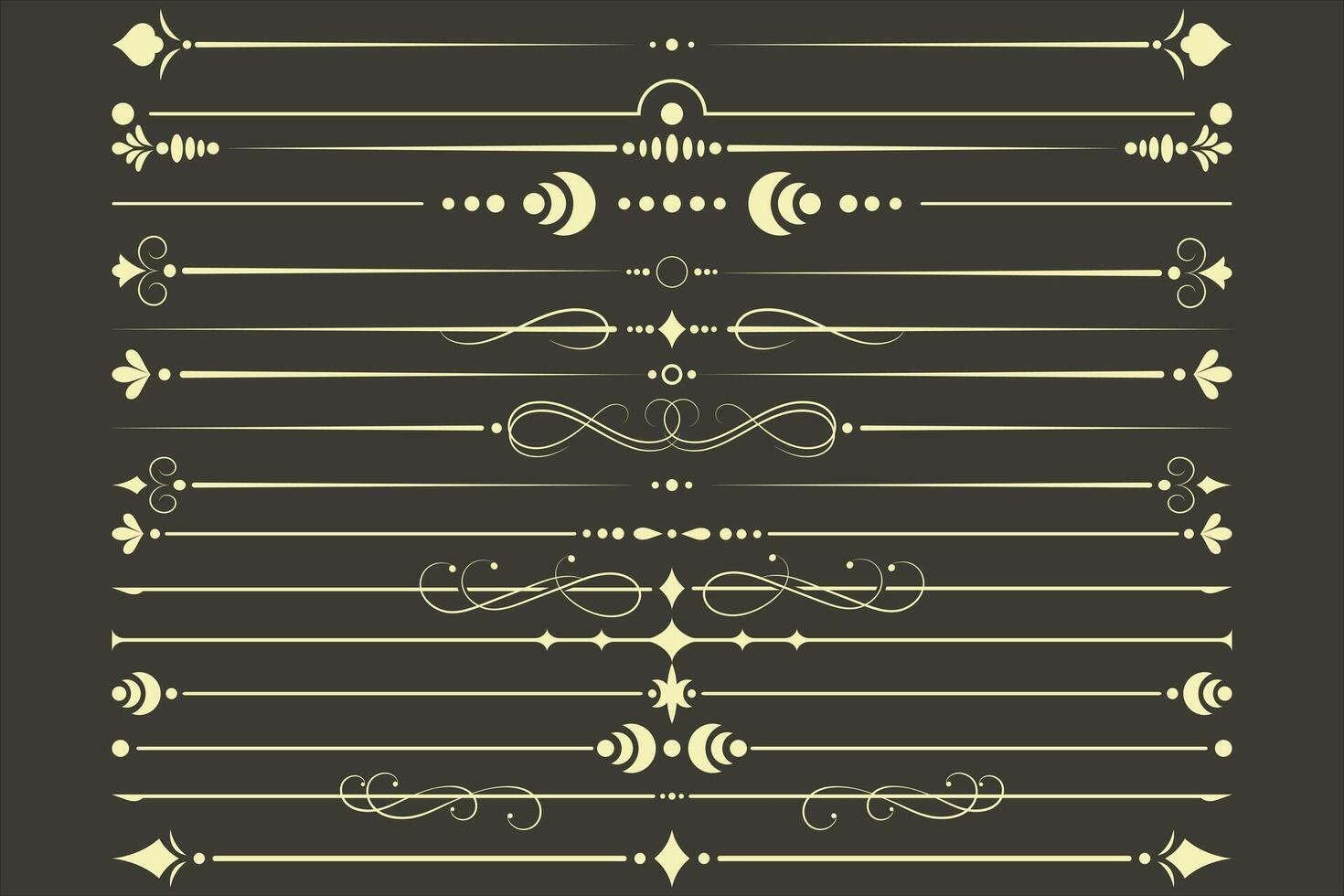 Decorative vintage page dividers vector