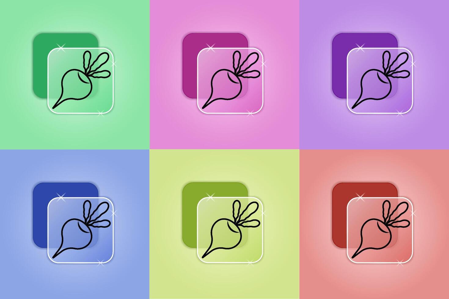 Set of beet icons vector
