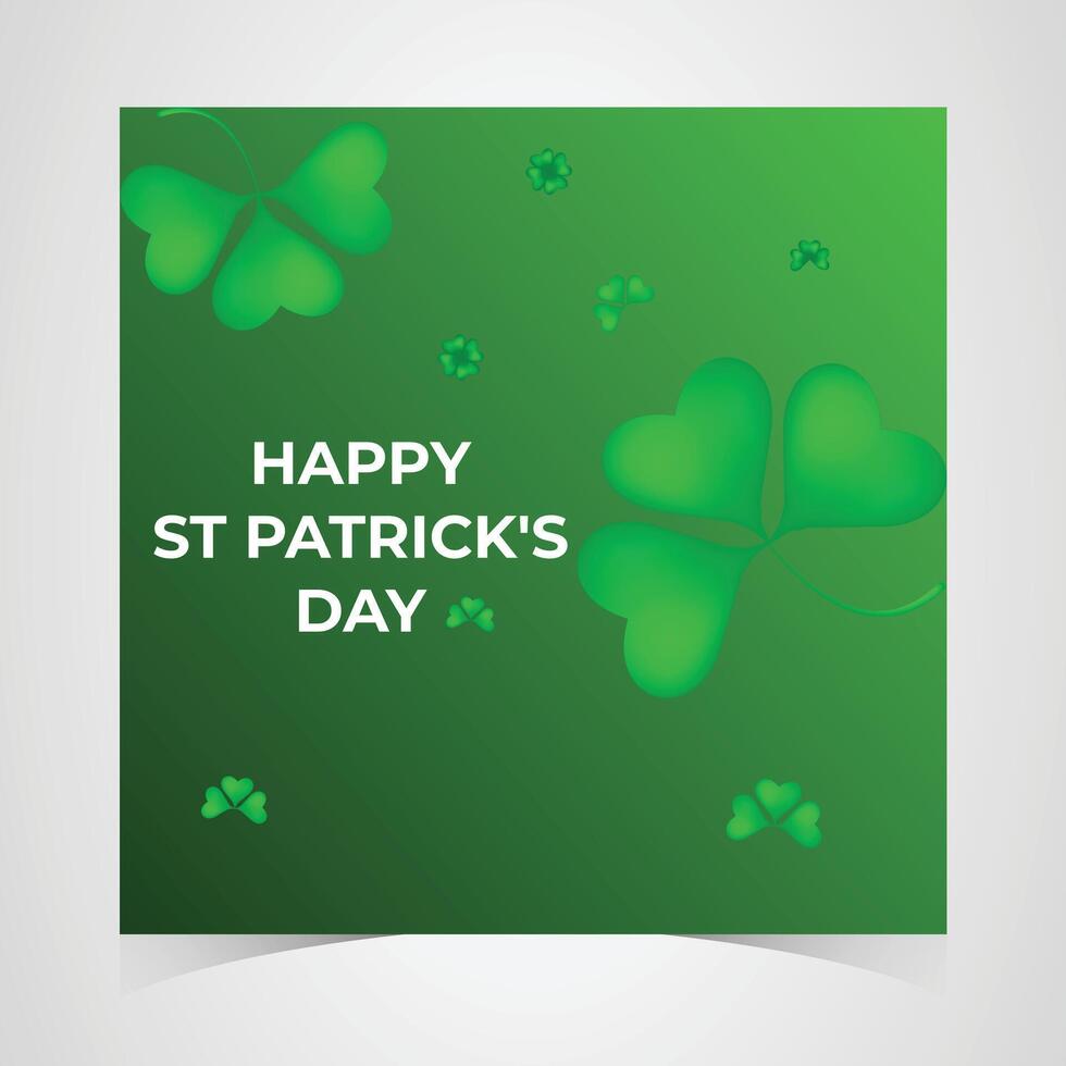 st patrick's day holiday banner with dark green background, shamrocks, clover leaves, modern stylish festive theme for irish celebration vector