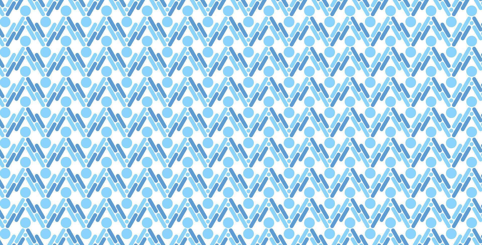 Abstract Geometric Pattern Blue and White Repetitive Design vector