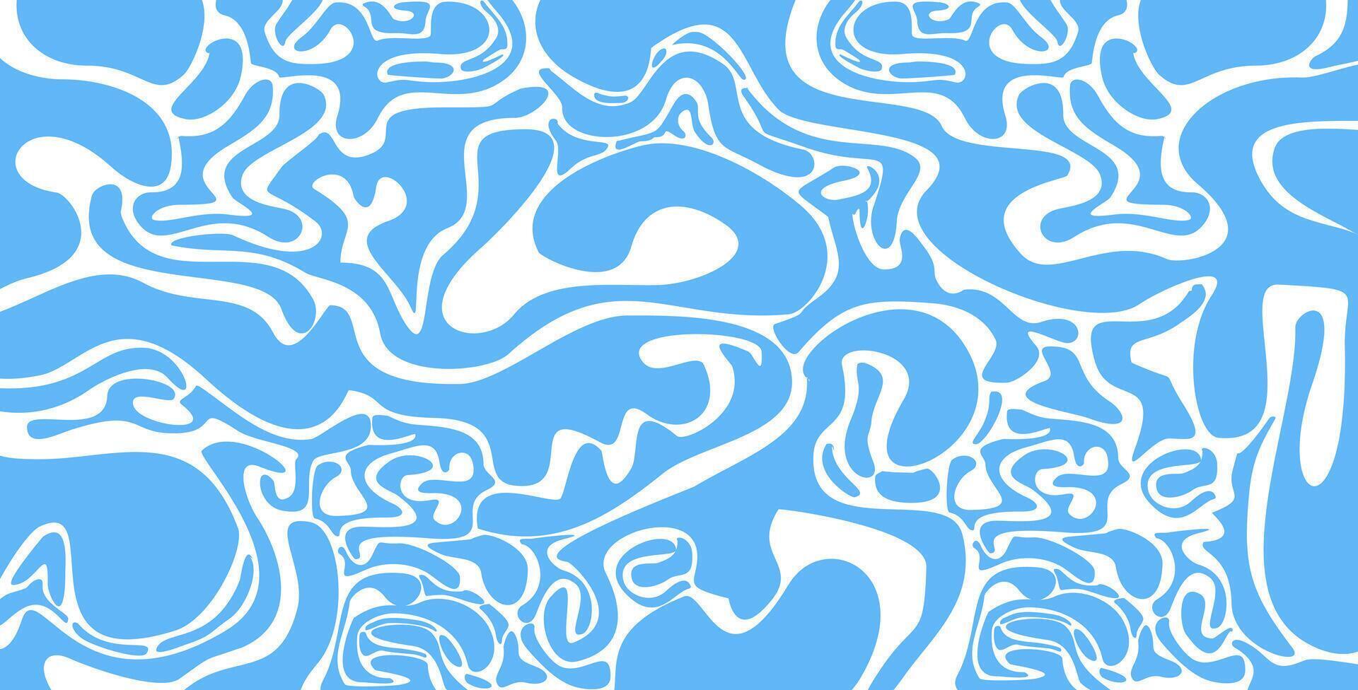 Abstract wavy curved shapes Geometric seamless pattern Natural organic forms rounded vector