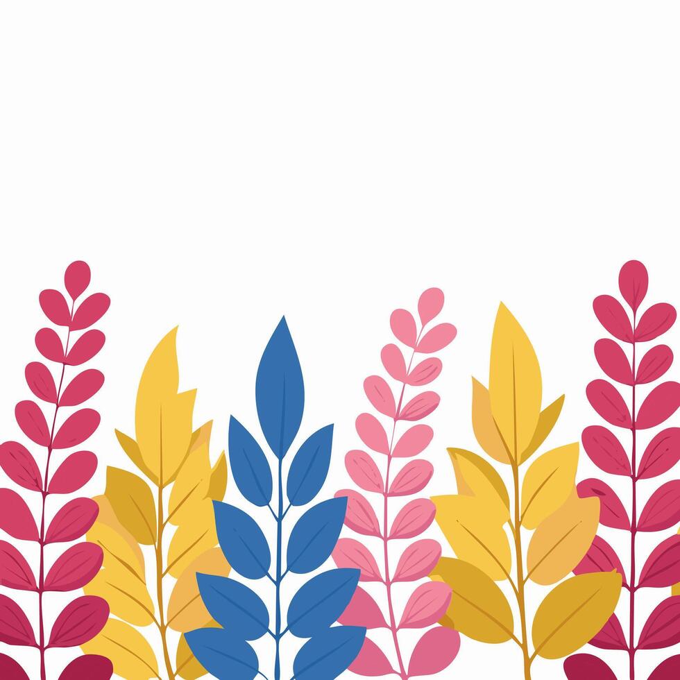 background with Inverted color plants vector