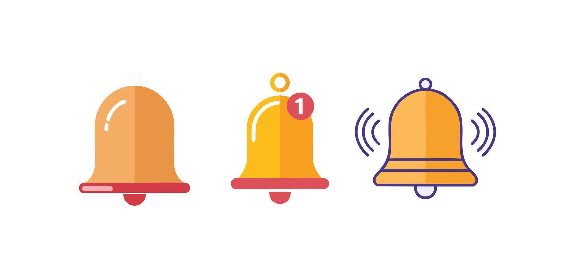 Minimalist Bell Notification Icon vector