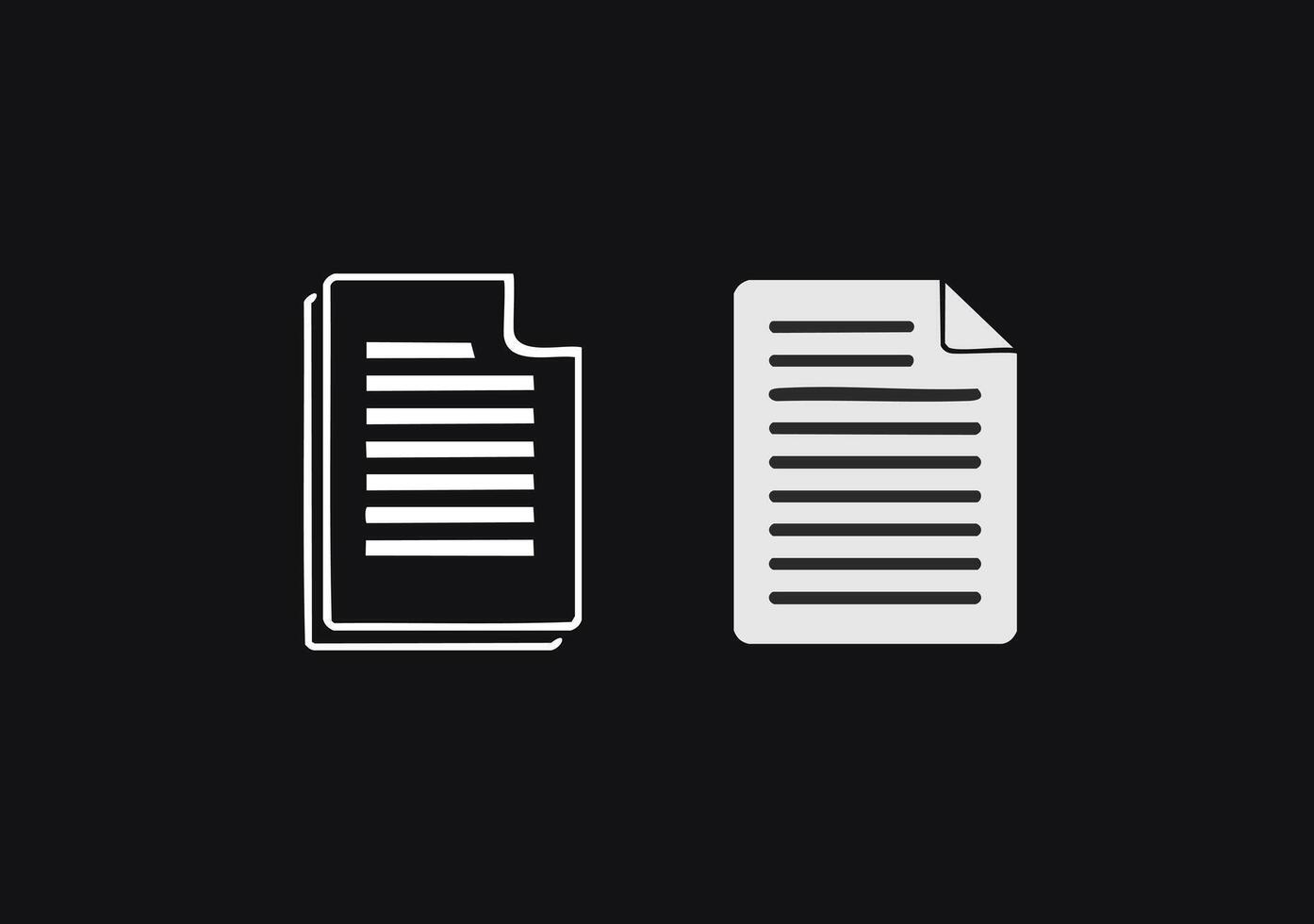 Minimalist Document File Icon vector