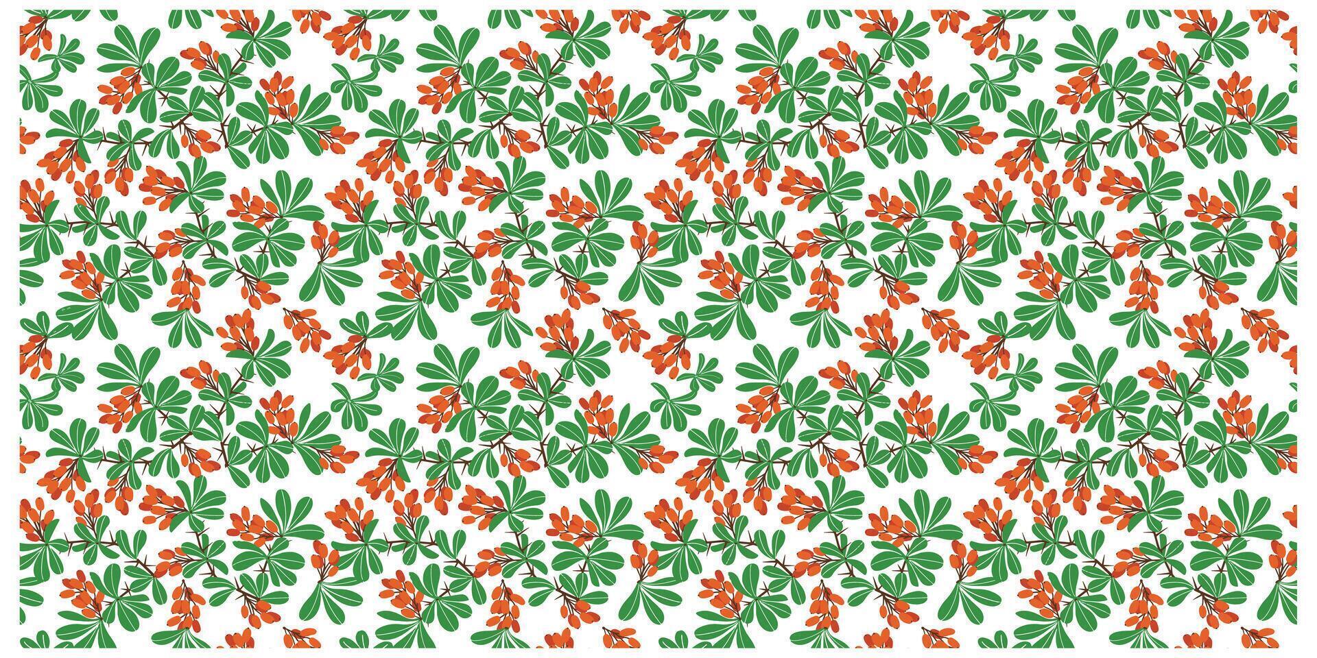 A luxury floral print pattern featuring clusters of orange flowers and dark green leaves on a white background, It could be used as a wallpaper, fabric design, or other bags, pillow and curtains vector
