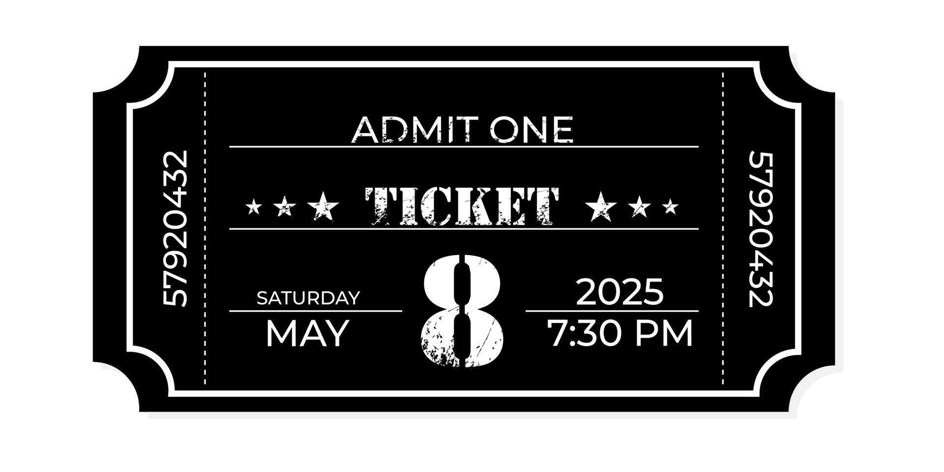 Vintage Event Ticket vector