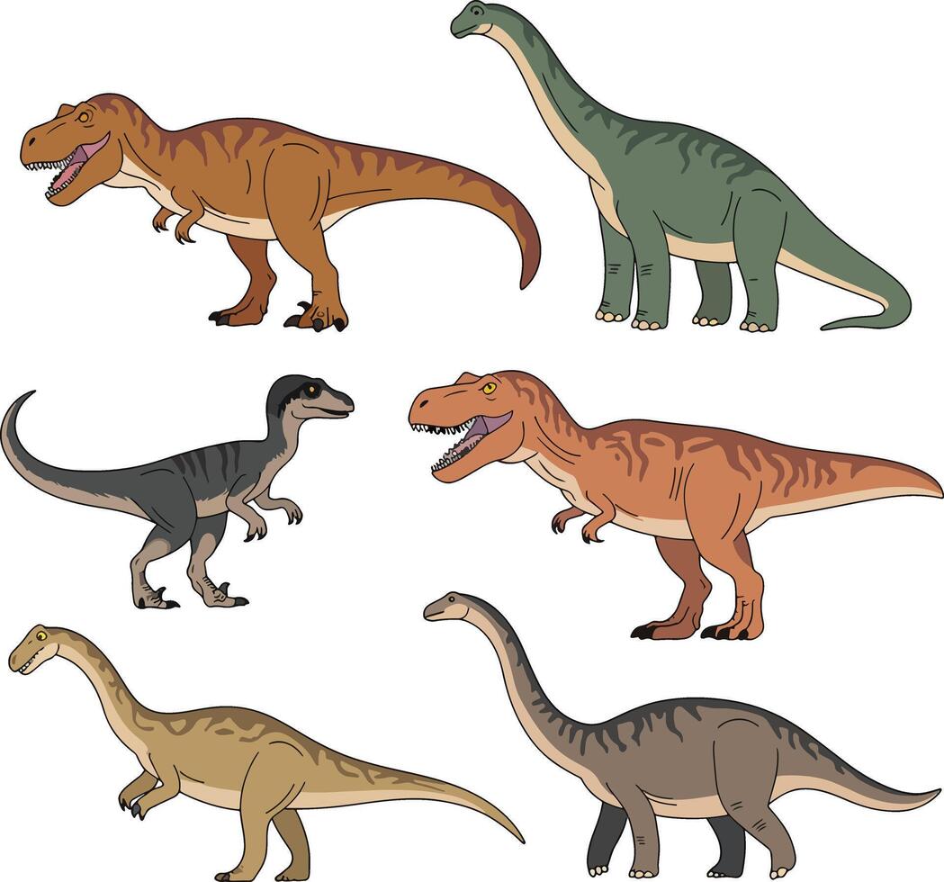 Dinosaur Illustration Set vector