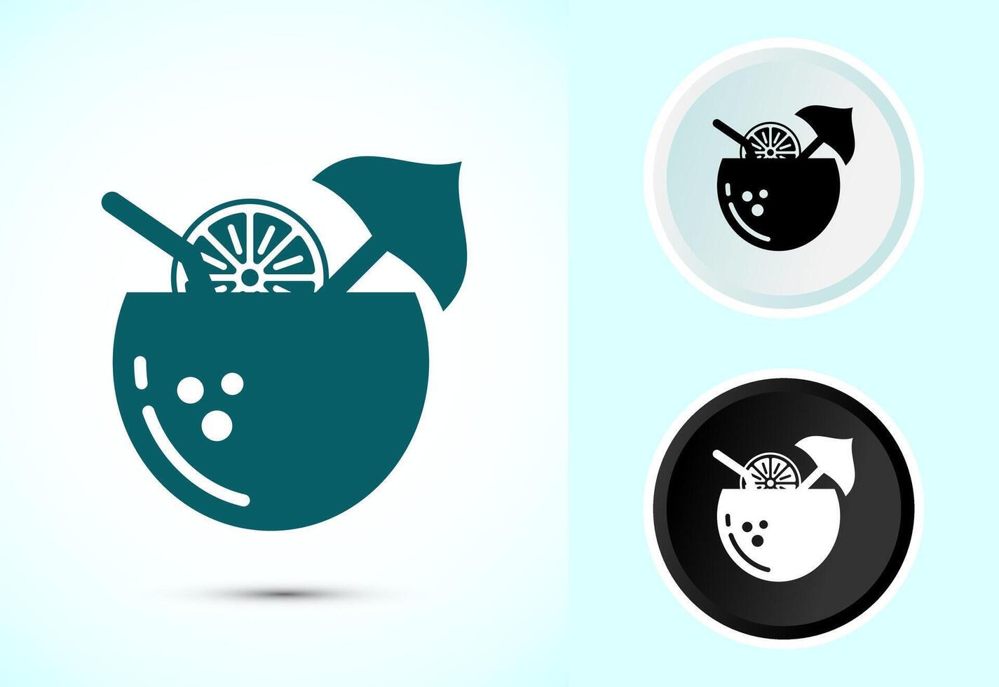 Tropical drink icon design illustration vector