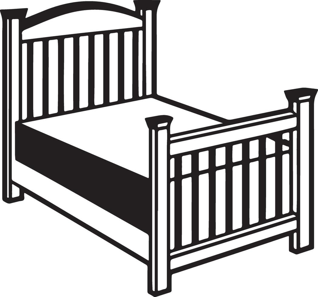 Bed Silhouette ,Bed, dry, artwork, collection, illustration, growth, silhouette, trunk, set vector