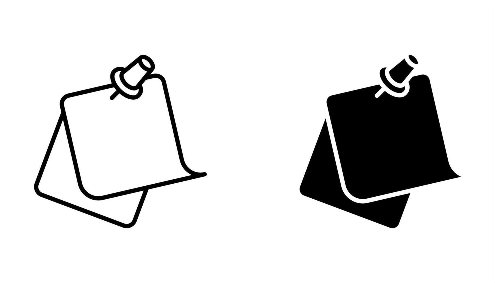 sticky note icon on white. vector