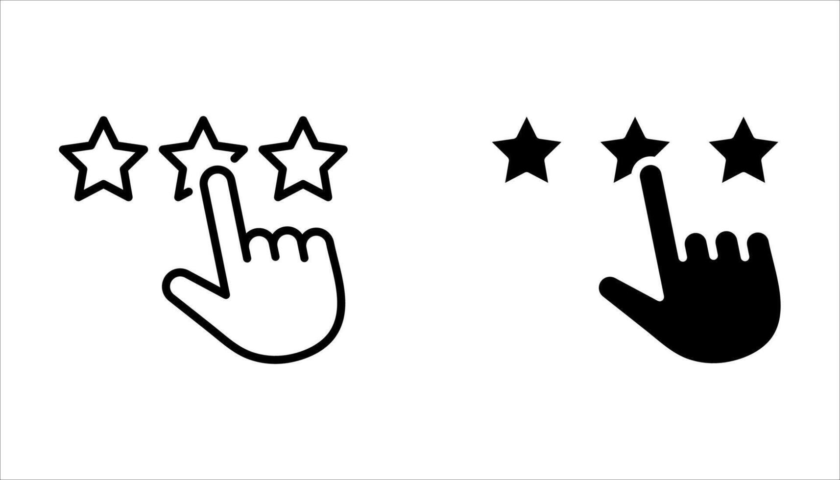 rating icon set on white background. vector