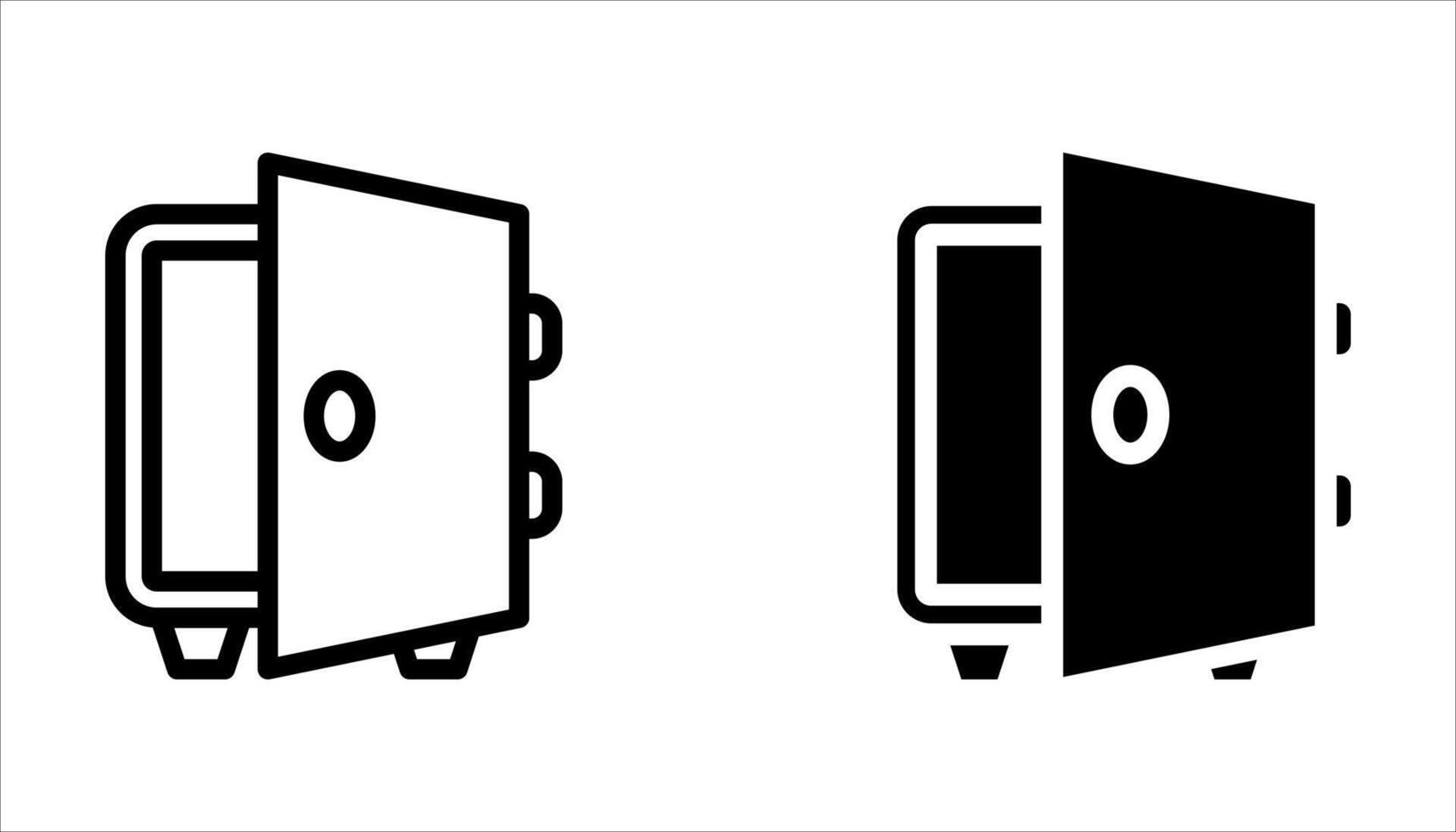 safe icon set on white background. vector