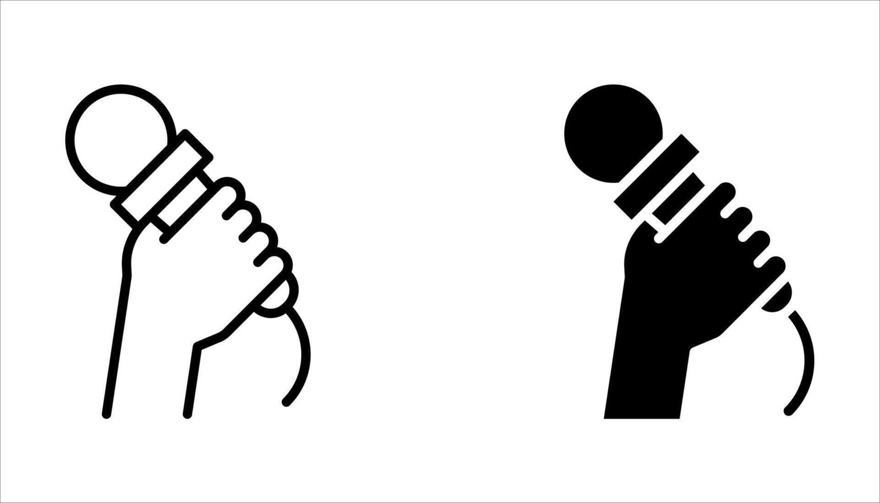 microphone icon set on white vector