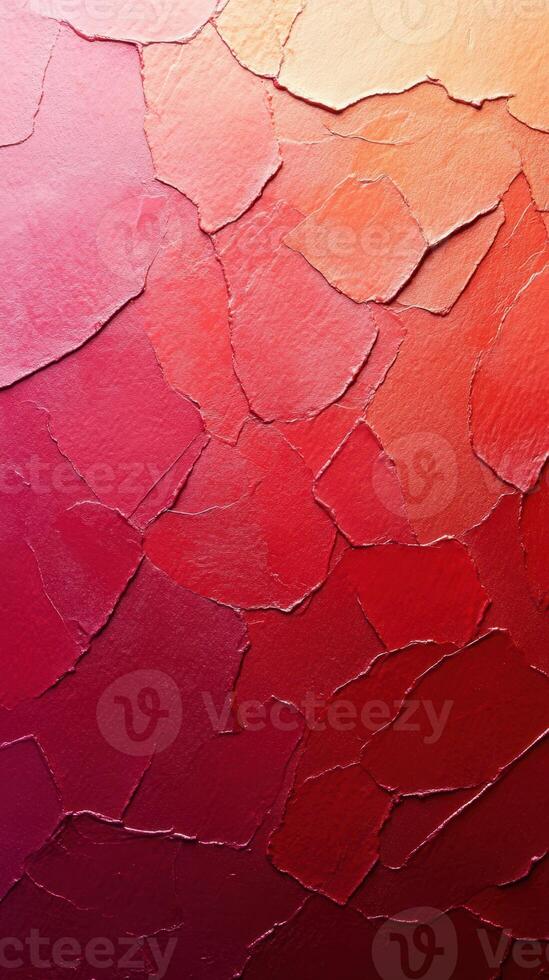 Textured wall with vibrant shades of red and pink creating an artistic backdrop for modern decor photo
