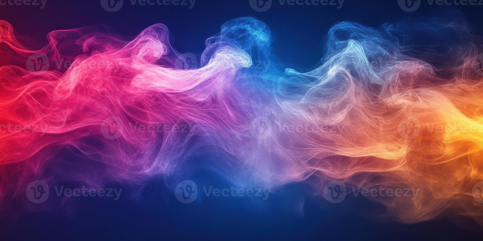 Vibrant swirls of colorful smoke blending in an abstract artistic display photo