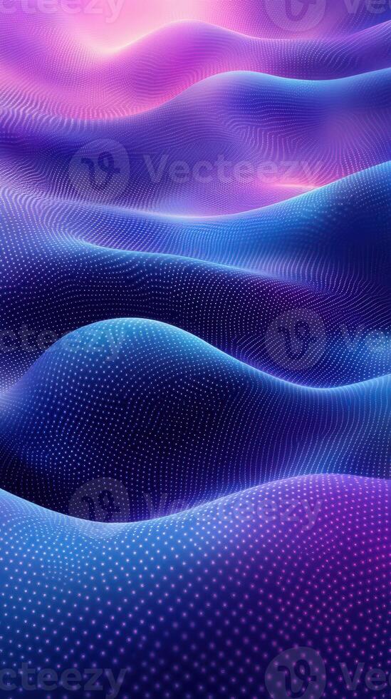 Colorful abstract waves of light and texture create a mesmerizing digital landscape in a captivating display of patterns photo