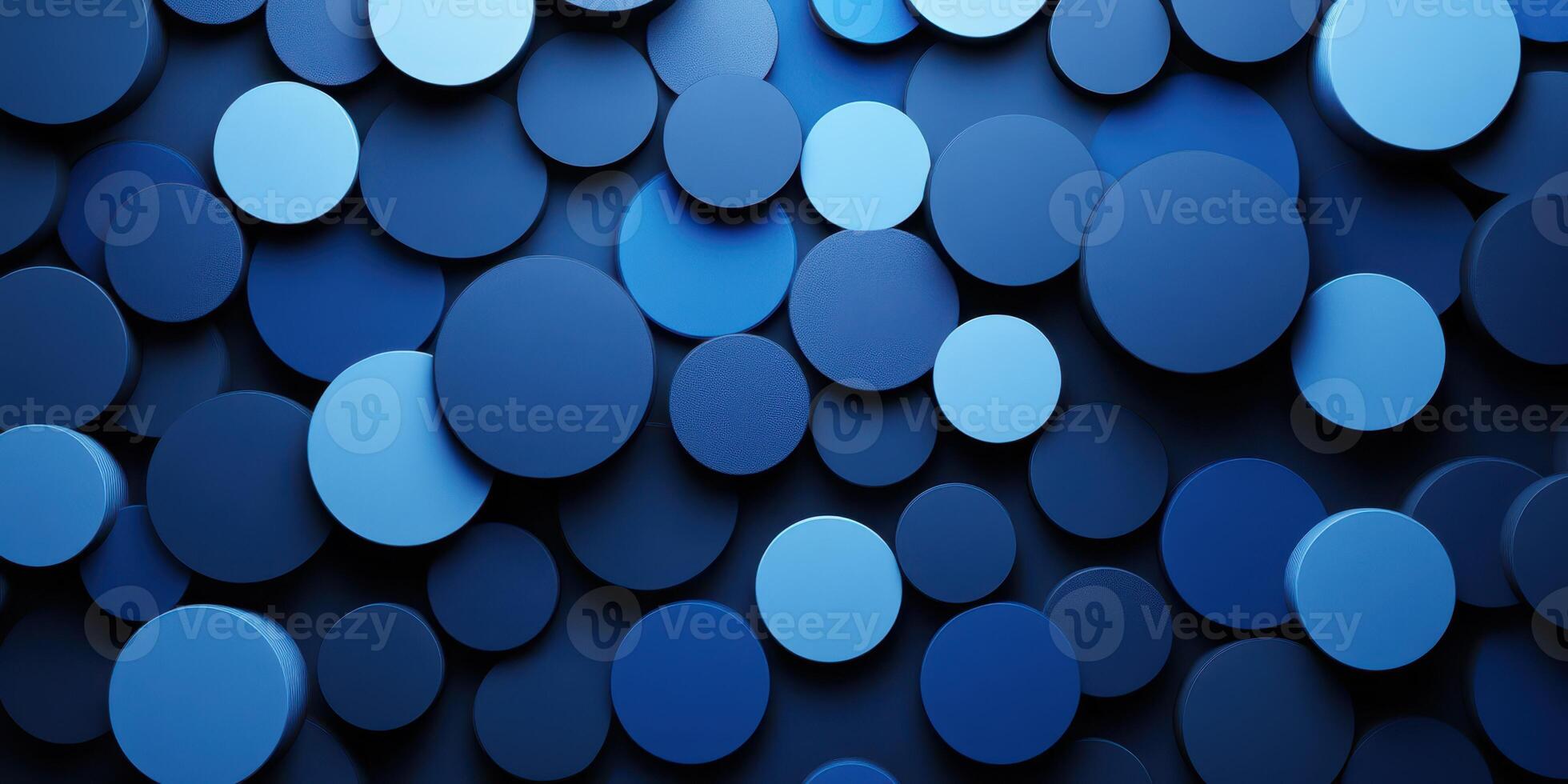 Abstract arrangement of blue circles creating a visually stimulating pattern in modern decor photo