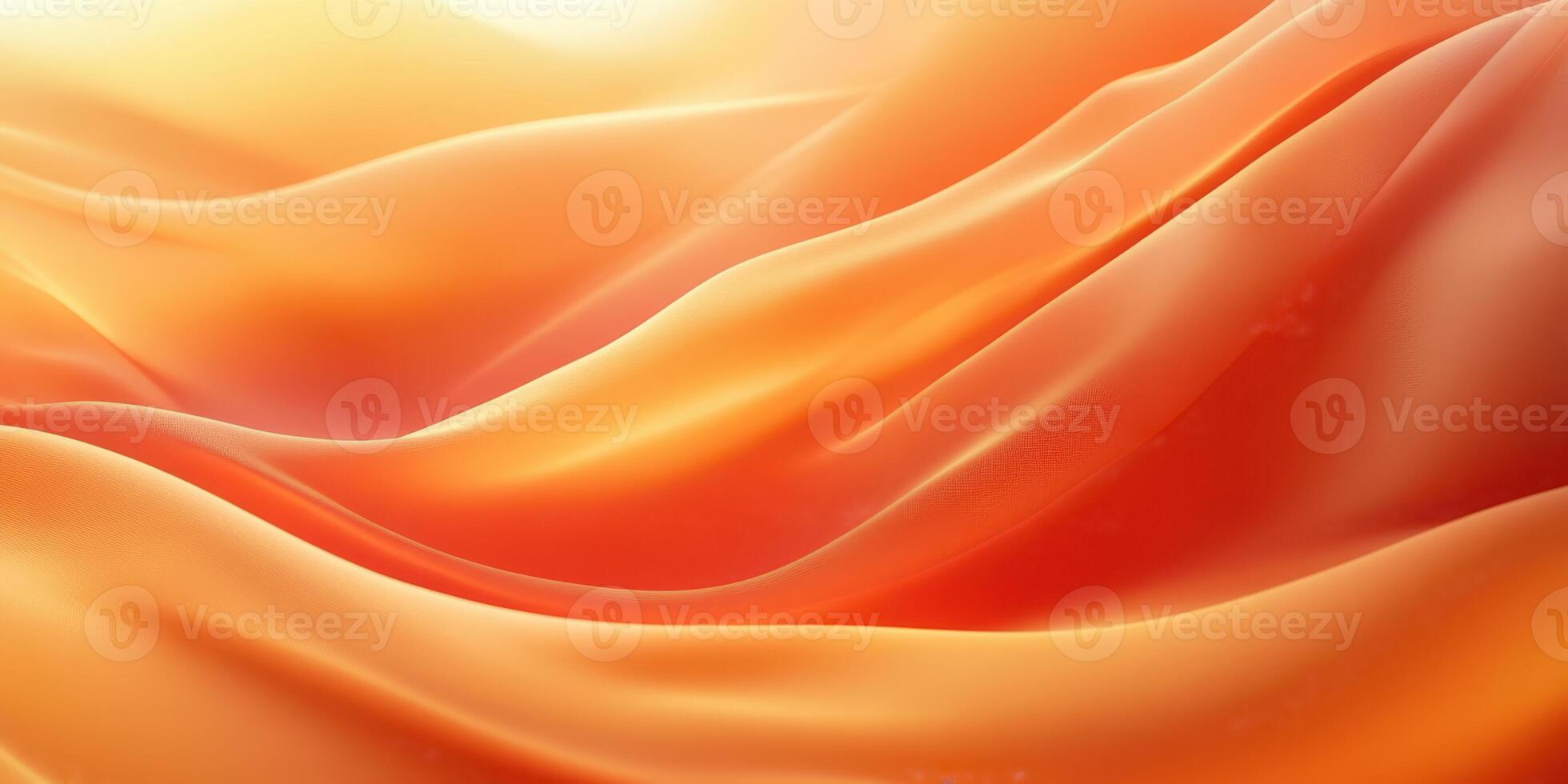 Abstract visualization of flowing orange fabric with soft folds and gradients in a serene background during daylight photo