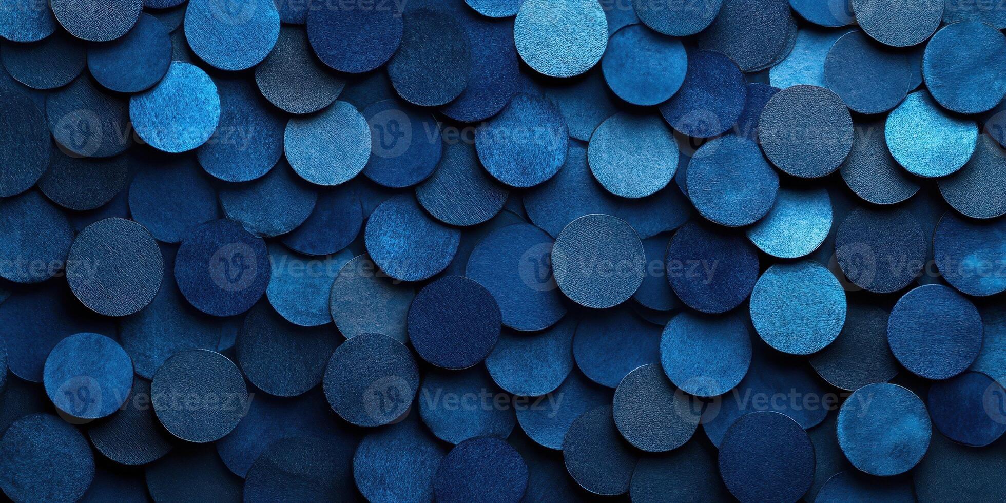 Colorful blue circles create a vibrant textured background for artistic projects and design elements photo