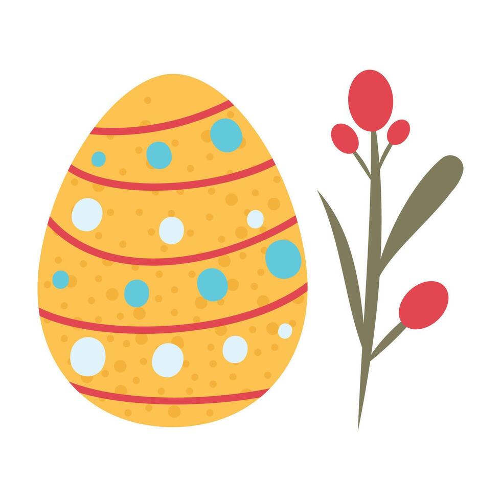 Cute and Colorful Easter Egg Designs with Bunnies, Heart and Floral Pattern vector