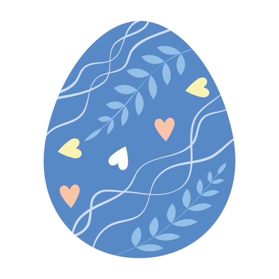 Cute and Colorful Easter Egg Designs with Bunnies, Hearts, and Floral Patterns vector