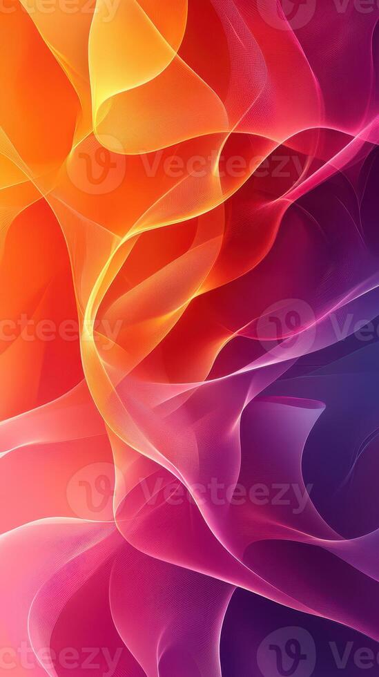 Colorful flowing abstract patterns blend together creating a vibrant visual experience in a dreamy gradient photo