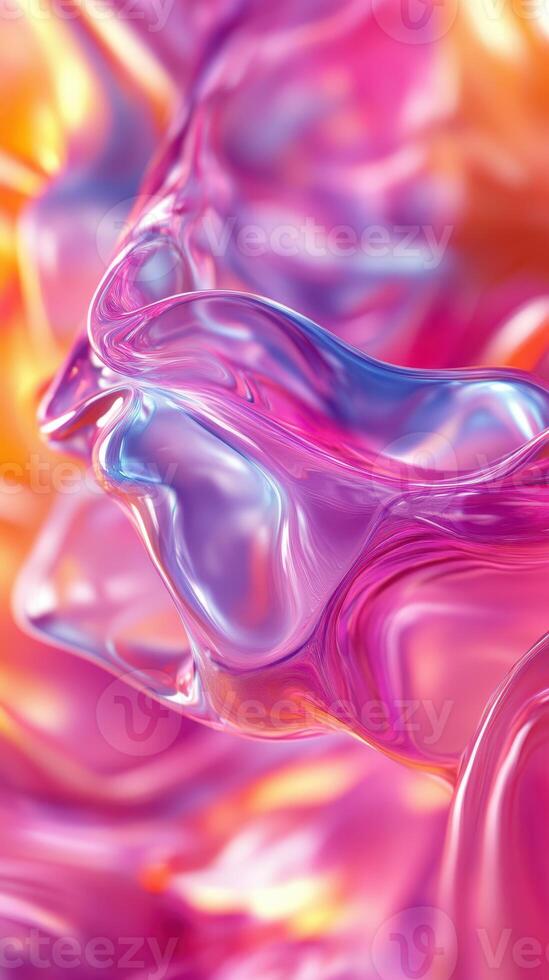 Vibrant abstract patterns with flowing colors in shades of pink, purple, and orange illuminating a dynamic visual display photo