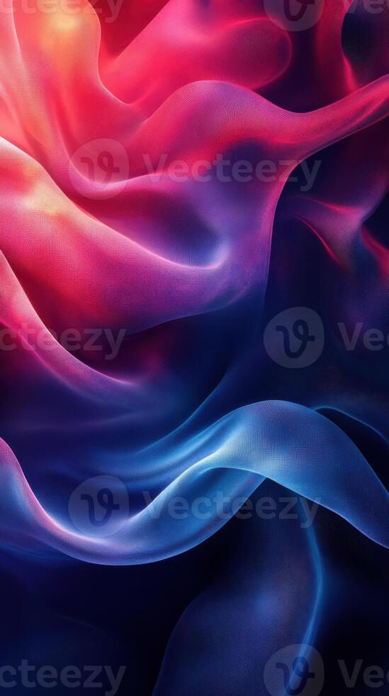 Colorful abstract fabric waves creating a captivating visual display in soft hues and textures photo