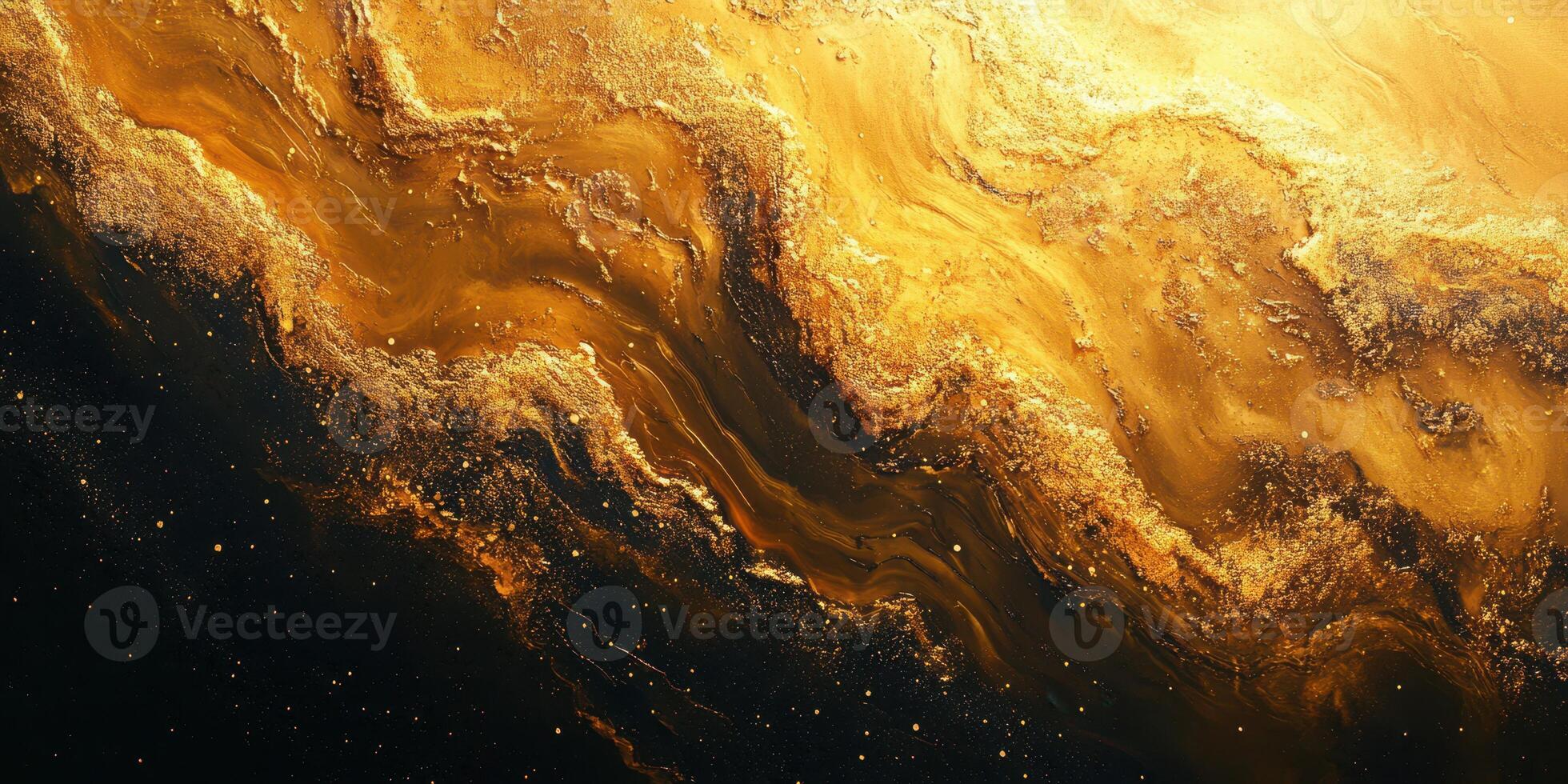 Golden cosmic swirl displays rich textures and vibrant colors in a stunning representation of space photo