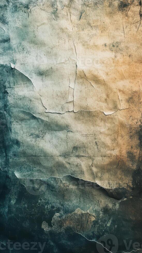 Textured background with cracked and weathered surfaces in shades of blue and brown photo