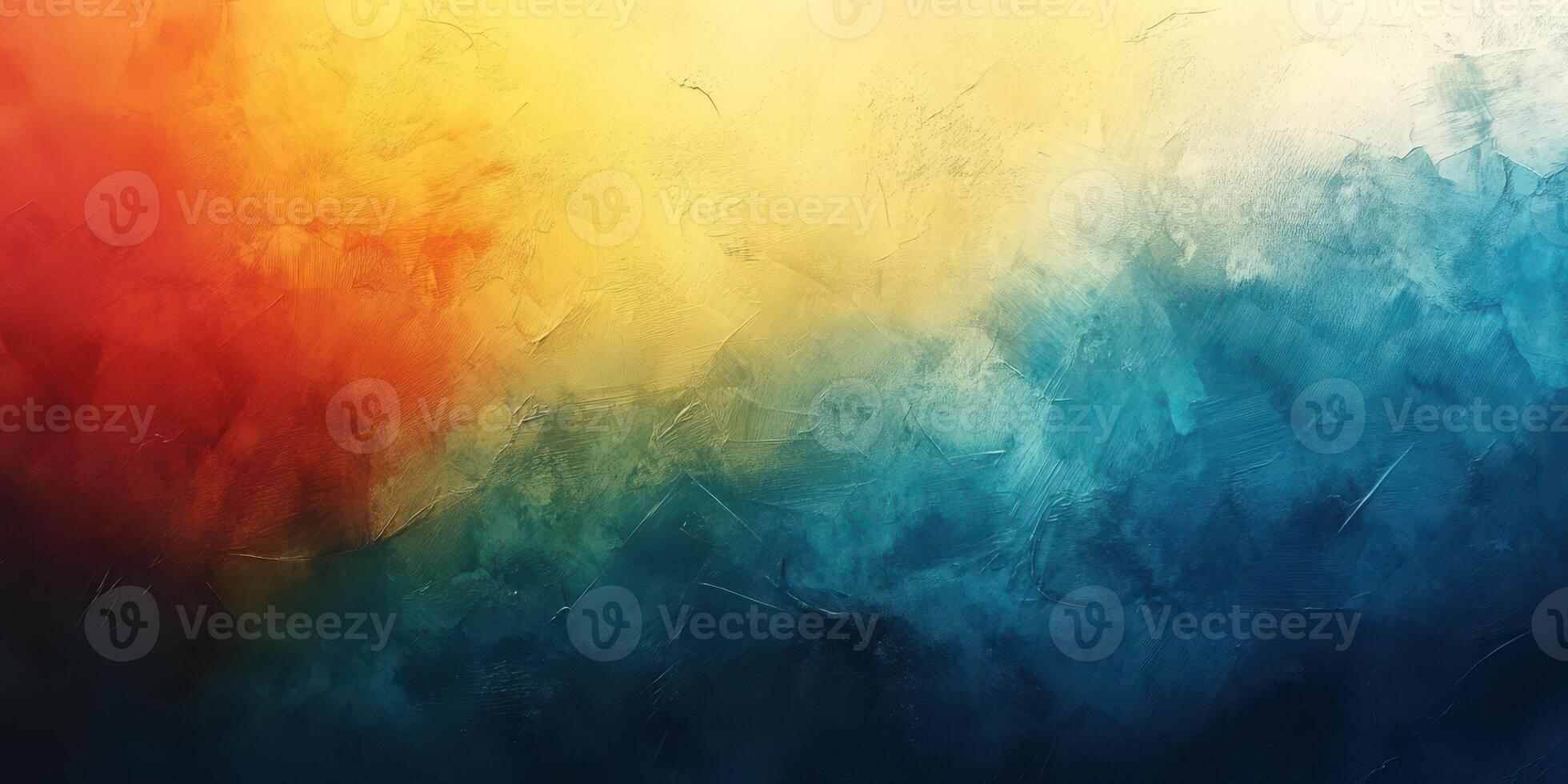 Colorful abstract landscape with warm and cool tones blending harmoniously in a gradient display photo