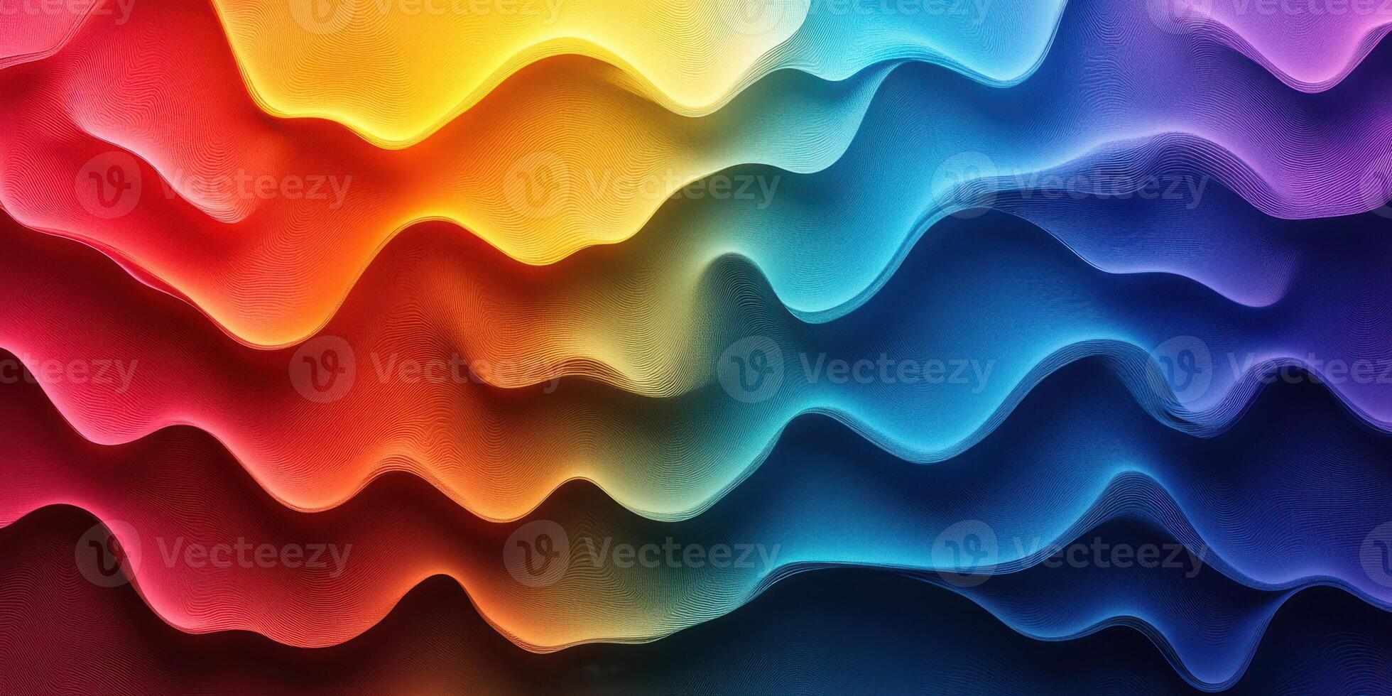 Colorful waves of abstract design create a vibrant backdrop for digital creativity and artistic expression photo