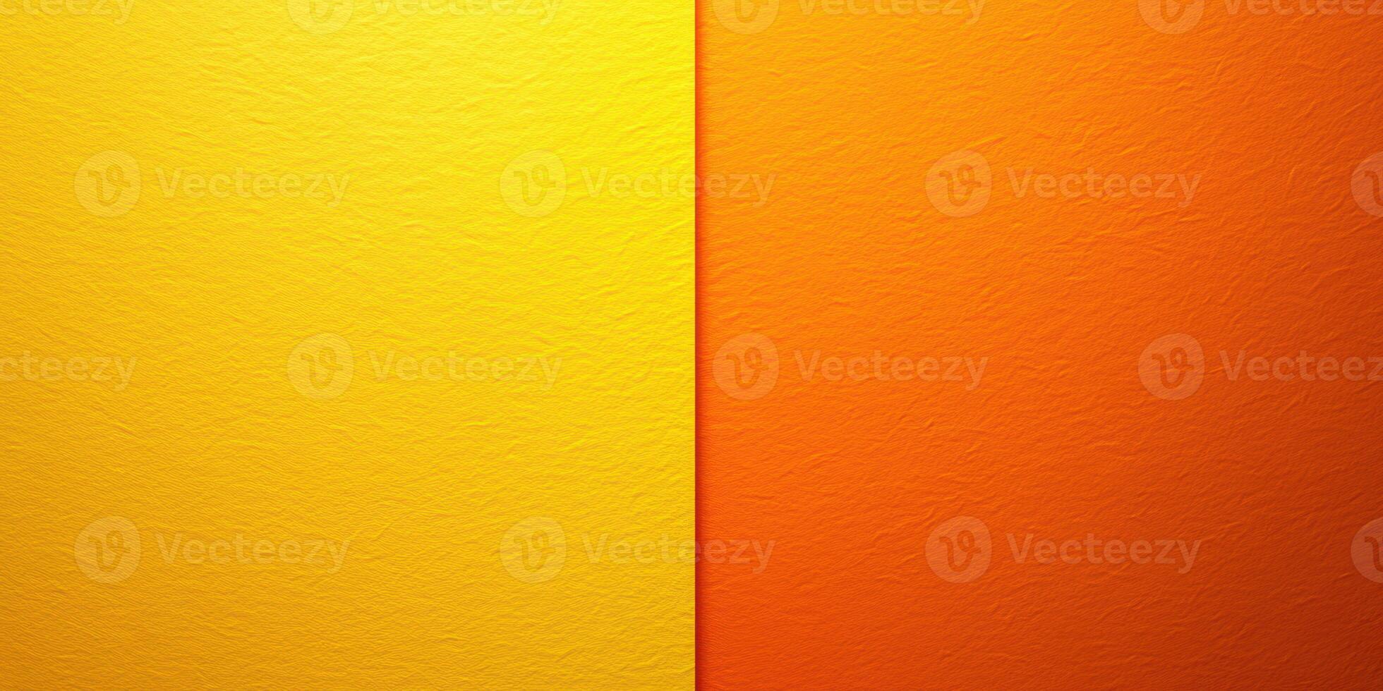 Bright yellow and orange textured wall panels create a warm and inviting atmosphere photo