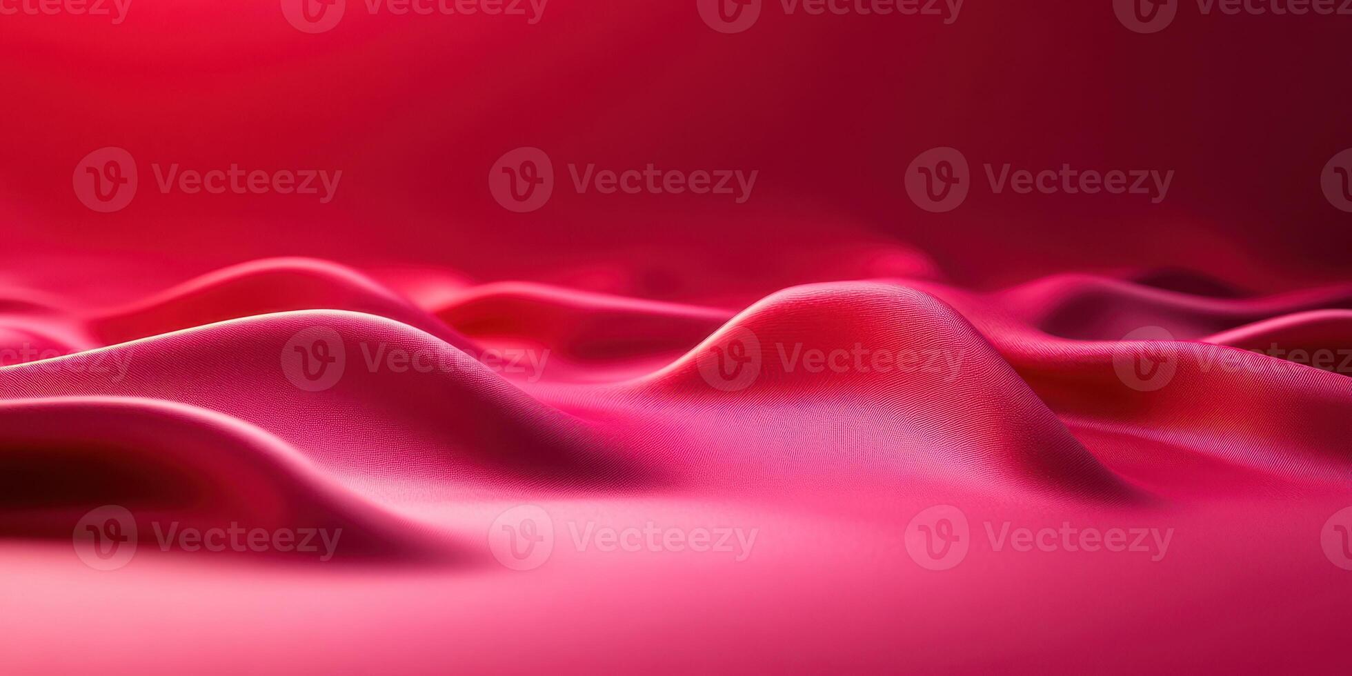 Smooth, flowing red surface with gentle waves under soft light showcasing texture and depth in an abstract manner photo
