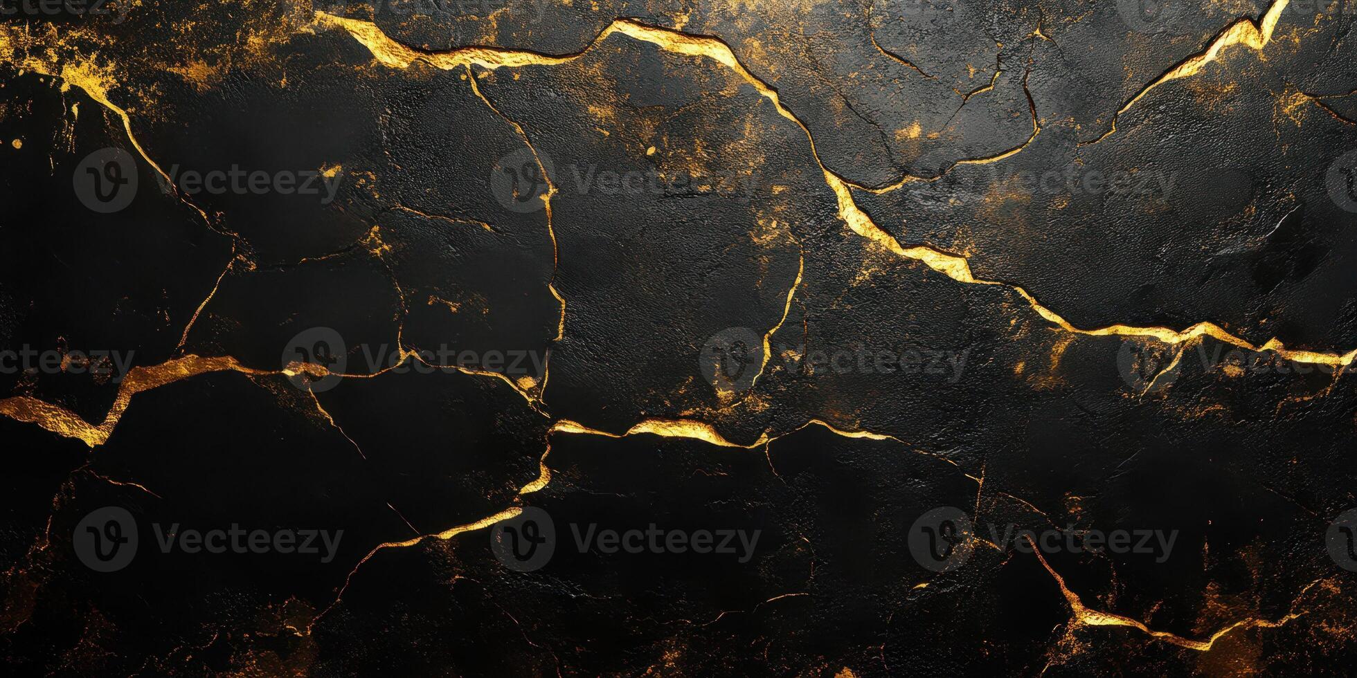 Black and gold textured wall showcasing intricate patterns and contrasts in artistic design photo
