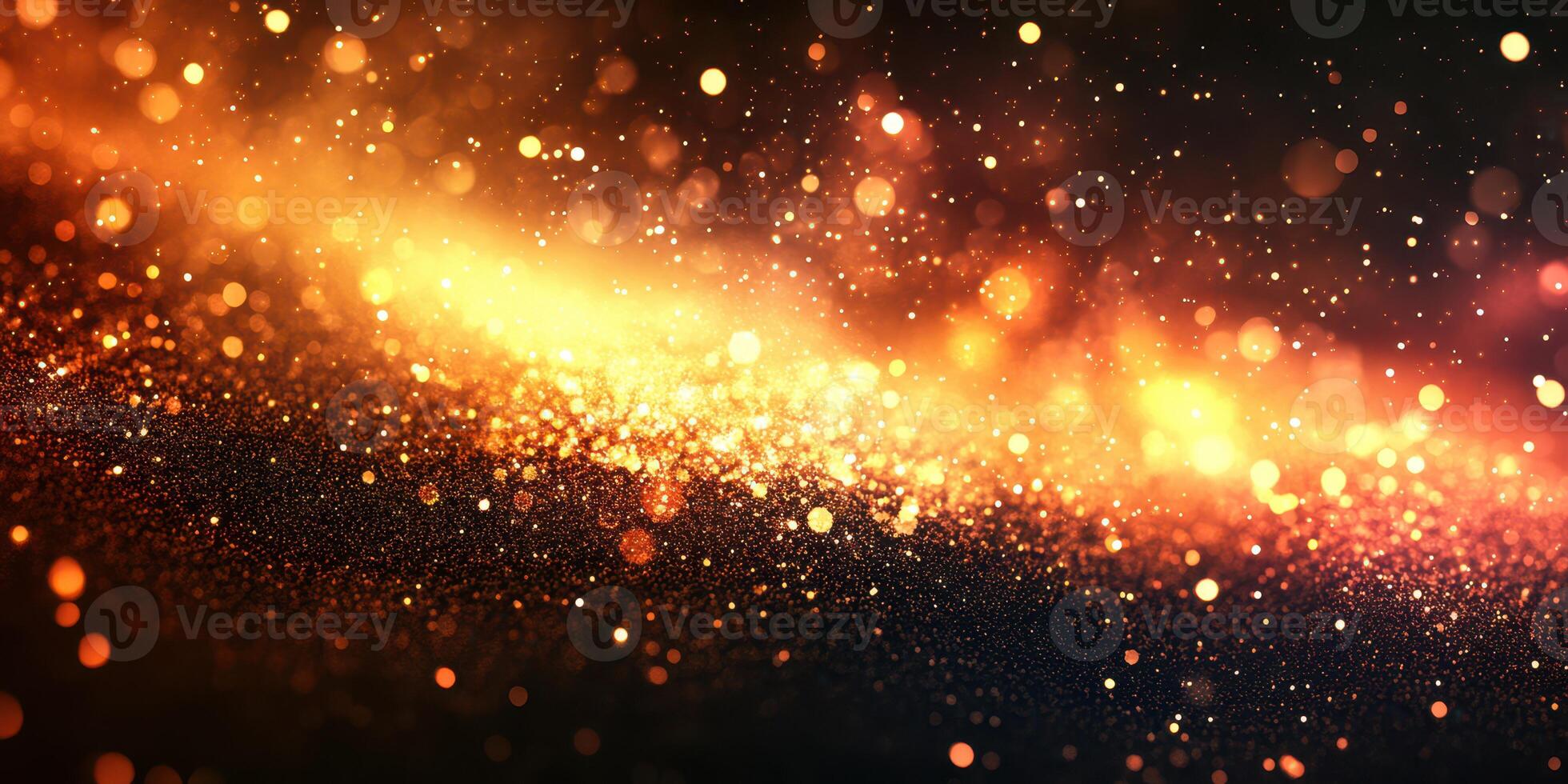 Bright glowing particles create an enchanting atmosphere resembling a cosmic scene with a burst of color and light photo