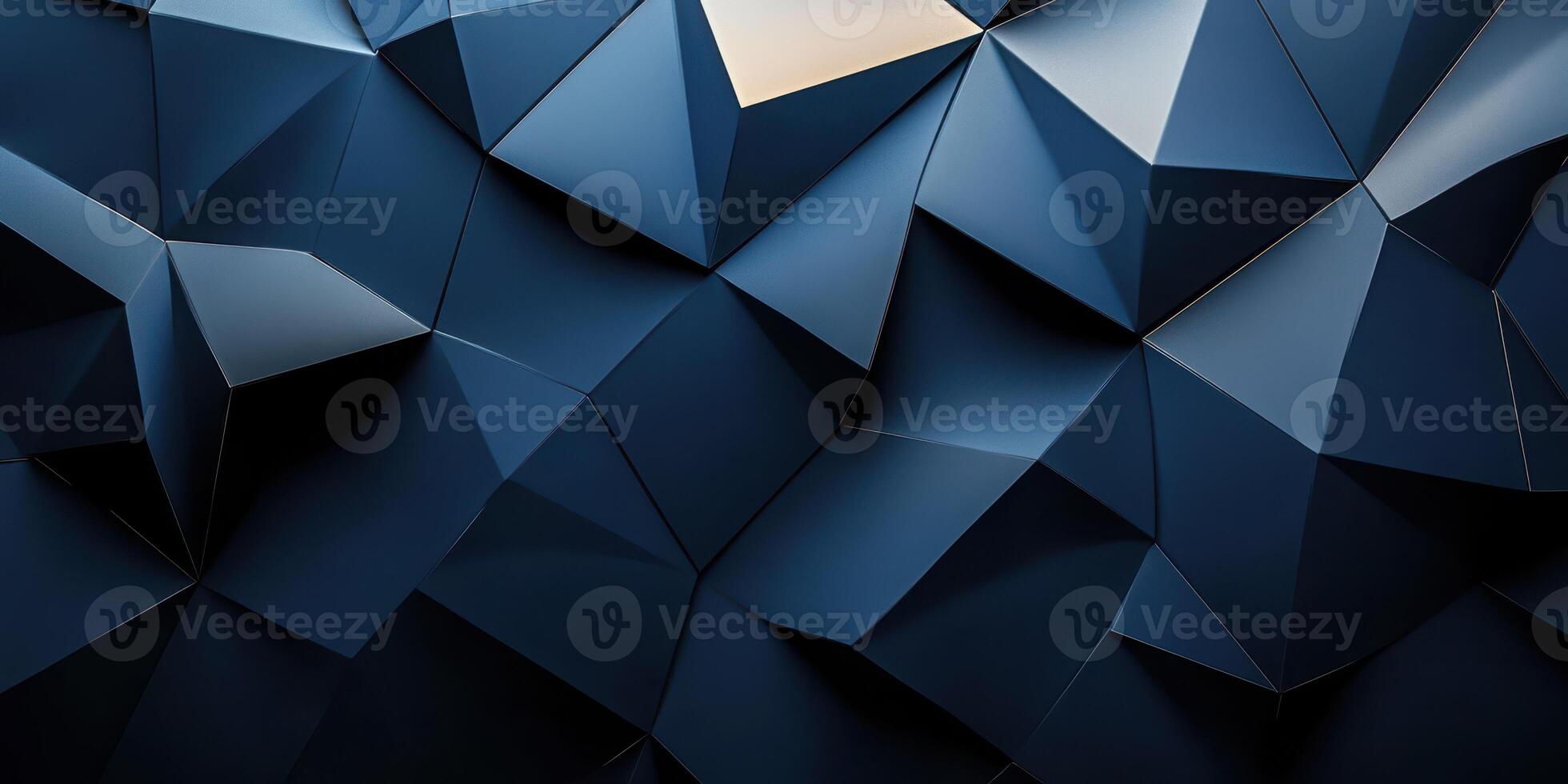 Abstract blue geometric design featuring sharp triangular patterns in a modern aesthetic photo