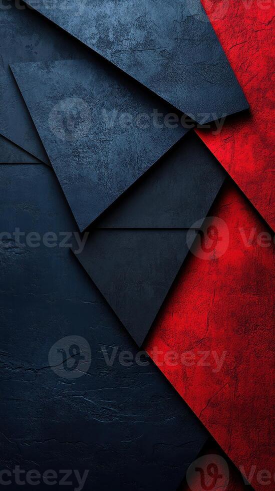 Bold geometric design with contrasting colors creating a dynamic visual effect on textured surface photo