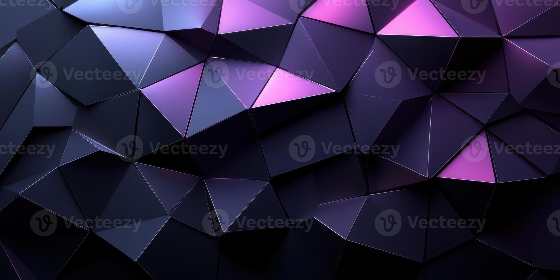 Abstract geometric pattern with shades of black and purple creating a modern visual effect photo