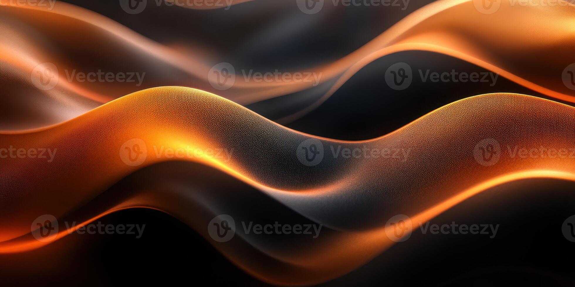 Flowing patterns of orange and black fabric create a mesmerizing visual texture in a soft light environment photo
